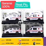 Diecast Miniature Emergency Ambulance Car Toy 911 Iron Metal