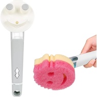 Smile Sponge Dish Wand Holder for Scrub Daddy, Soap Dispensing Handle, Scratch Free Kitchen Handle w
