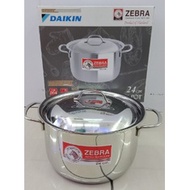 Zebra 24cm stainless steel stock pot