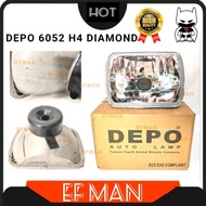 💯 ORIGINAL DEPO 6052 H4 DIAMOND HEAD LAMP 5" X 7" UNIVERSAL LORRY CAR VAN LAND CRUISER LC2 LJ78 HICO
