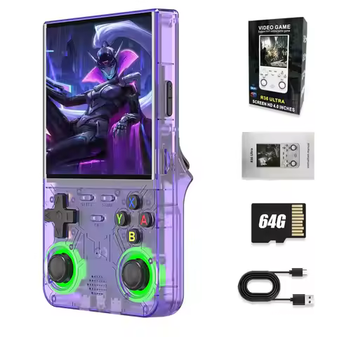 R36 Ultra Retro Handheld Game Console Linux System 4.0-inch IPS HD 4K With 64G 20000 Games Portable 