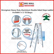 Strongman Heavy Duty Aluminium Double Sided 5 6 7 8 9 10 DSHD Steps Ladder *Tangga (Big Wall Hardwar