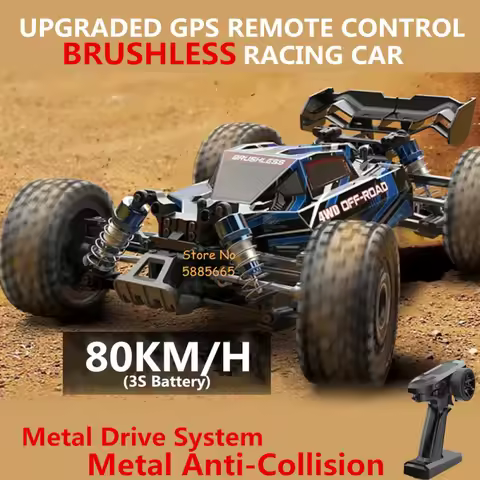 Professional Remote Control Racing Car Model 1:16 2.4G Brushless 80KM/H Metal Drive Off Road Drift R