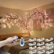 6.2ft/1.9m 96 LED Cherry Blossom Tree Branch Light, Remote Control, 8 Lighting Modes, Soft Willow Br