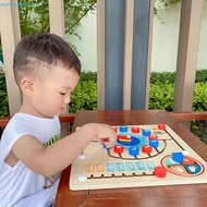 SEVENHOME3E Montessori Method Clock, Board Design Kindergarten Early Education Teaching Aids, Teachi