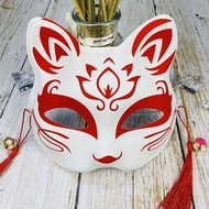 [Mask]Half Face Cat Mask Fox Mask Half Face Antique Cat Face Mask Hand Painted Anime Secondary ElementcosplayMask