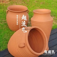 Non-Burning Mud Tube Green Clay Pot Old Pottery Pile Pottery Pot Clay Breathable Multi-High Pot Tria