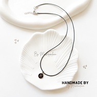 HANGING ROUND INITIAL NECKLACE / EPOXY NECKLACE / WATERPROOF NECKLACE