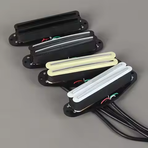 FLEOR 1PCS Ceramic Hot Dual Rails Guitar Pickup Mini Rail Humbucker ST Electric Guitar Pickup ,6K/9K