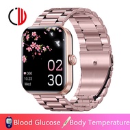 ✠✲ ZZYSMART Women Smart Watch 2023 New Fitness Tracker Blood Glugose Sugar Smartwatch Body Temperature 50 Sport For Android IOS