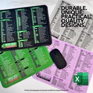 Office Excel Shortcut Mouse Pad | Thick Edge Stitched Premium Mouse Pad Window Excel Keyboard Comput