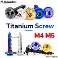 MELEN Self Tapping Screw, Titanium Torx Drive Torx Umbrella Screw, GR5 M4 M5 Titanium Fastener