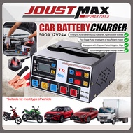 500A 12v/24v Lorry Motorcycle Car Battery Charger Heavy Duty Pengecas Bateri Kereta Motor Charger Ba