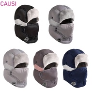 CAUSI Bomber Cap, Windproof Plush Earflap Hats, Winter Soft Thickening Casual Ear Protectors Hats Cy