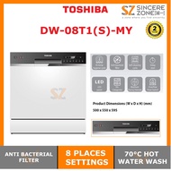 TOSHIBA DW-08T1 8 PLACE SETTING / COUNTER TOP DISHWASHER / WITH UV ANTI BACTERIAL FILTER (DW08T1) SI