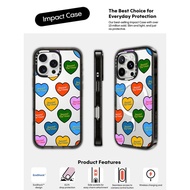 CASECASE X Beyond The Vines Multi Heart Case Impact Black Clear Hard Magnetic suction Impact Case Fo