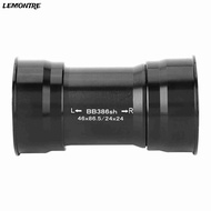 LEMONTRE Press Fit Bearing, Black Aluminum Alloy Bicycle Bottom Bracket, Durable 24mm Lightweight Se