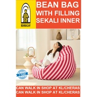 Bean Bag Sofa with Filling Strip Design Premium Sofa Chair Kerusi Furniture Home &amp; Living
