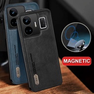 Retro Shockproof Phone Case For Realme GT Neo 5 SE GT3 GTNeo5SE 5G Anti Fall Leather Casing Car Moun