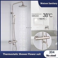 Watson Bathroom~Intelligent Constant Temperature Shower Set 304 Stainless Steel Cold and Hot Faucet Boosted Spray Head Shower Adjustable Temperature Control Shower Faucet