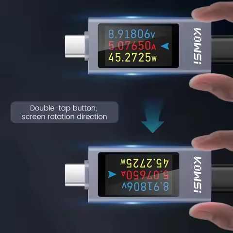 KWS-2303C Series USB Charging Tester Type-C Digital Display DC Voltage Ammeter 4-30V Energy Meter Cu
