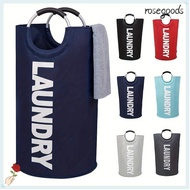 ROSEGOODS Waterproof Laundry Basket, Padded Handle Foldable Design Extra-Large Laundry Basket, Multi