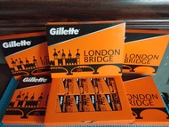 Gillette London Bridge ยิลเลตต์ ใบมีด ลอนดอน บริดจ์ บาร์เบอร์ กล่อง 10 ใบ x 10 แพ็ค