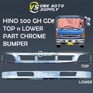 HINO 500 GH GD TOP n LOWER PART CHROME BUMPER (CHASIS 3 SCREW)