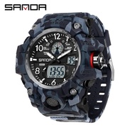 Men Electronic Watch Camouflage Luminous Hot-Selling Military Training SANDA Cross-Border Electronic