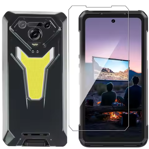 2-in-1 Glass+Silicone Cover For Ulefone Armor 34 Pro 34Pro 6.95" Case Tempered Glass Screen Protecto