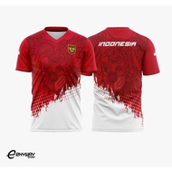 MERAH Garuda Indonesia Indonesia Jersey Garuda Indonesia Red and White T-Shirt and Add Name