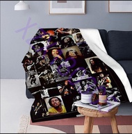 Living room, bedroom, sofa bed, maple leaf velvet blanket for picnic, Bob Marley music decoration reggae blanket 23