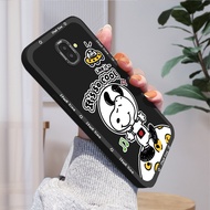 Casing For Samsung Galaxy J4 Plus J6 Plus 2018 J7 J5 Prime J7Pro J7 2015 J7Core Cartoon Astronaut Snoopy Phone Case Square Silicone Soft Cover Casing