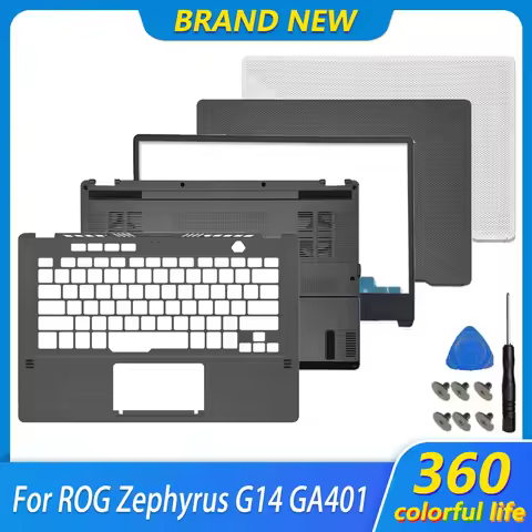 New For ROG Zephyrus G14 GA401 Laptop LCD Back Top Cover Front Bezel Palmrest Upper Top Lower Bottom