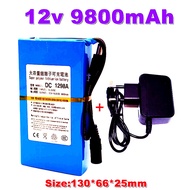 NEW 2024 DC12v Output 12.6V Super Backup Rechargeable Li-on Battery + AC Adapter Charger For Electro