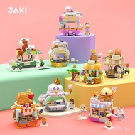 JK2121 Children's Assembled Dessert Shop Jiaqi Xinqing Girls' Shop Building Block Toys Street View D