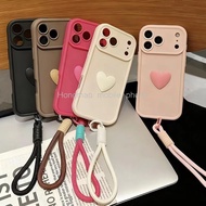 Luxury Cute 3D Love Heart With Lanyard Phone Case Infinix Tecno Smart 20 10 9 8 7 HD Pro Plus Spark 