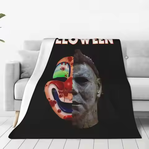Halloween Ends Blanket Soft Warm Travel Portable Blanket Halloween Michael Myers Killer Dark Fear Cr