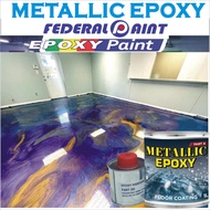 ( Metallic Epoxy Paint ) 1L METALLIC EPOXY FLOOR PAINT PROTECTIVE &amp; COATING Tiles &amp; Floor Paint / WP FEDERAL PAINT