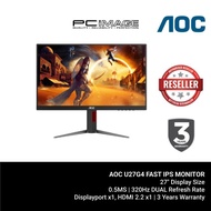 AOC GAMING MONITOR U27G4 27"/DUAL RESOLUTION 3840X2160 1920X1080/0.5MS/160HZ 320HZ/HDMI/DP/FAST IPS/