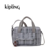 Kipling BRYNNE Soft Plaid Grey Crossbody Bag