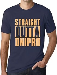 Men's Graphic T-Shirt Straight Outta Dnipro Eco-Friendly Limited Edition Short Sleeve Tee-Shirt Vint