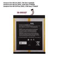 Fire HD 10 (2017, 7th Gen) / HD10 (2021, 11th Gen) T76N2B T76N2P 58-000187 58-000377 26S1015 Battery
