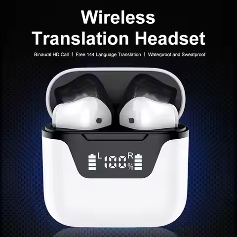 Language Translator Earbuds Support 144 Languages Translation Effective Bluetooth Translator Earbuds