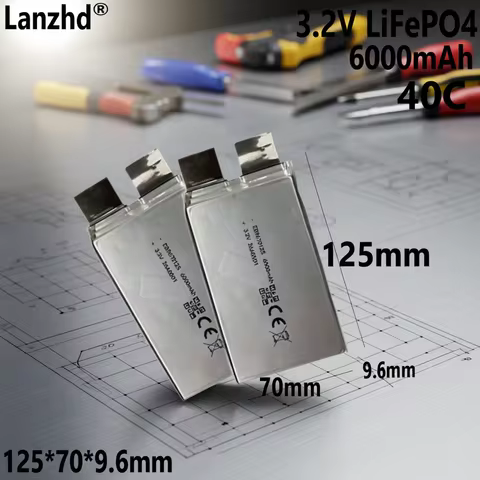 1-12pcs 3.2V LiFePO4 Battery 40C 80C DIY Starting Power Supply Model Airplane Batteries RV Boat Cell