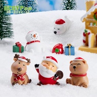 Cartoon Santa Snow View Window Accessories Creative Resin Crafts Home Small Ornaments 10.29