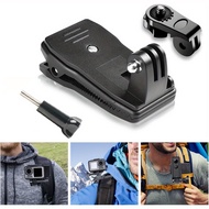 Action Camera Clip For GoPro Hero 12 11 10 9 8 7 Backpack Clamp Mount Surfing 360 Degree Rotary For 