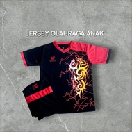 Boys' soccer jersey set aged 6-12 years, badminton, soccer, futsal, sport, outdoor