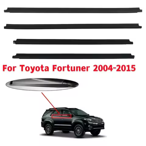 4Pcs Car Window Outer Weatherstrip Side Door Moulding Trim Seal Waterproof Pressure Strip For Toyota