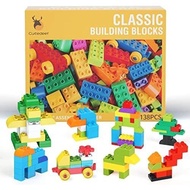 Cutedeer 138 Piece Building Blocks for Kids Toddlers, Classic Big Bricks Set Compatible with All Maj